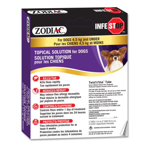 Infestop Dogs under 4.5 kg - Flea & Tick Control - Zodiac