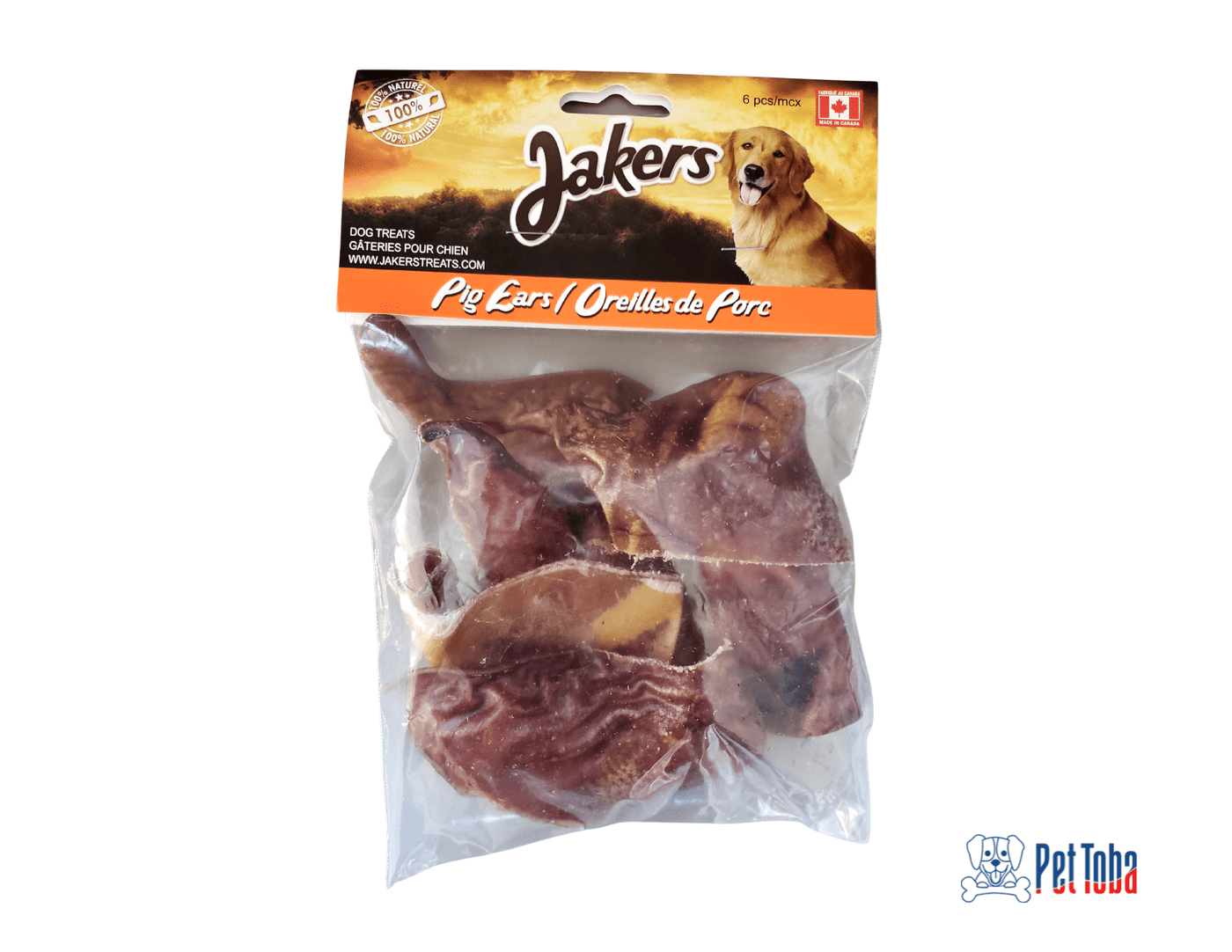 Jakers Packaged Pig Ears - 6pcs