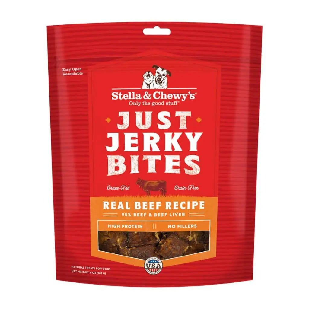 Just Jerky Bites Real Beef Recipe 6 oz - Freeze Dried Raw Dog Treats - Stella & Chewy's