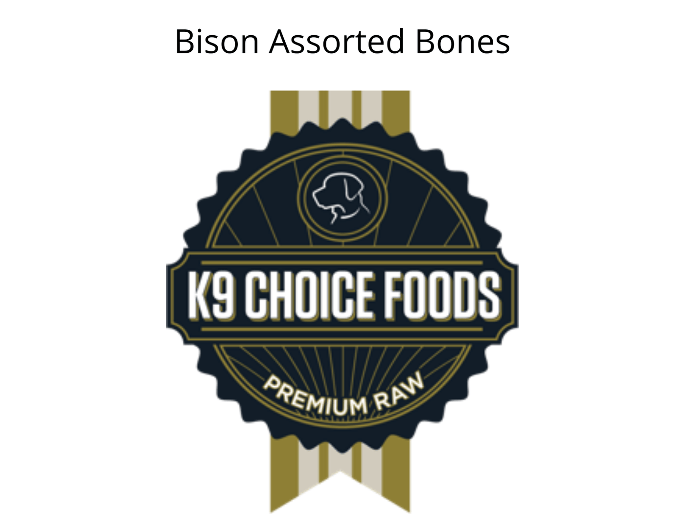 K9 Choice -   Bison Assorted Bones 1.36kg/3lb - Frozen Raw Dog Chew