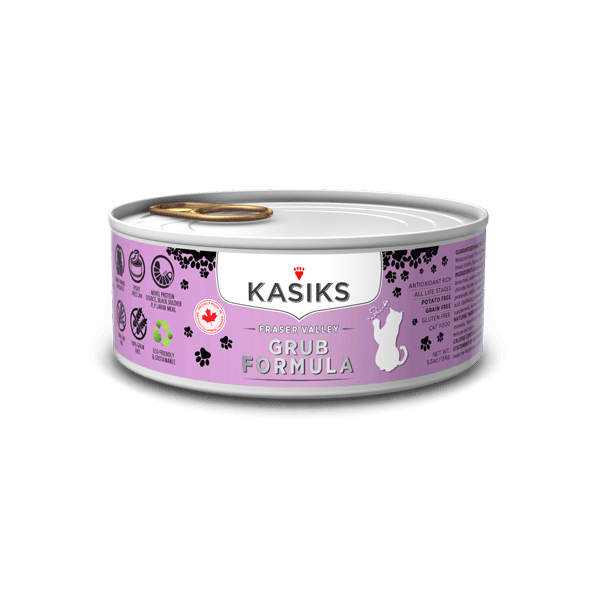 KASIKS Fraser Valley Grub Formula for Cats 5.5oz – 24 Cans - Firstmate - Wet Cat Food