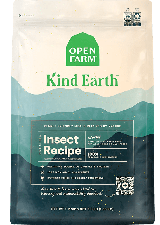 Kind Earth Premium Insect Kibble Recipe - Dry Dog Food - Open Farm