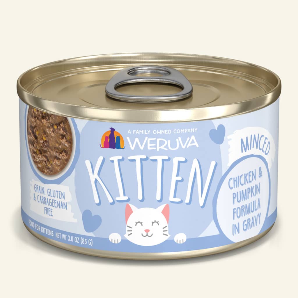 Kitten Chicken & Pumpkin Formula in Gravy Chicken, Tuna & Pumpkin 3.0 oz can - Weruva - PetToba-Weruva