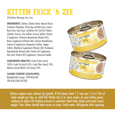 Kitten Frick 'A Zee Chicken Recipe 3.0 oz can - Wet Cat Food - Weruva - PetToba-Weruva