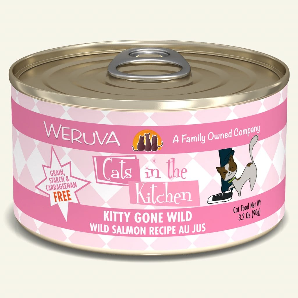Kitty Gone Wild (Wild Salmon Recipe Au Jus) Canned Cat Food (3.2 oz Can/6 oz Can) - Cats in the Kitchen - PetToba-Cats in the Kitchen