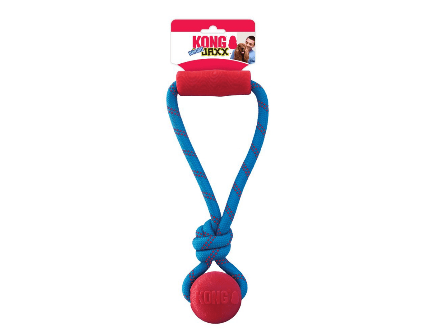 KONG Jaxx Brights Tug with Ball Dog toy - PetToba-KONG