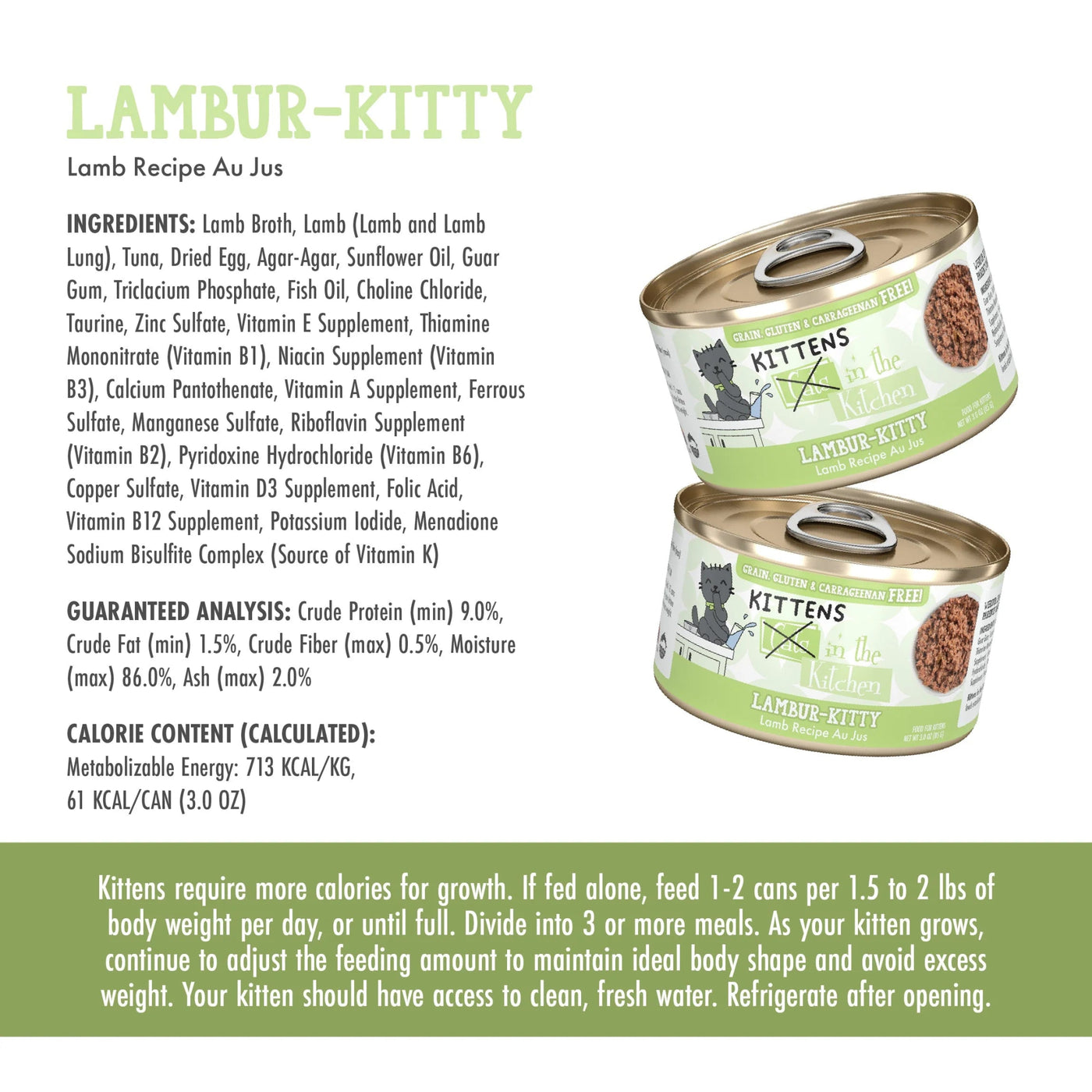 Lambur-kitty 3.0 oz can - Wet Cat Food - Weruva - PetToba-Weruva