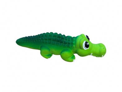 Latex Dog Toy Alligator Squeaker 5.9" Green - Dog Toy - Bud'z - PetToba-Bud'z