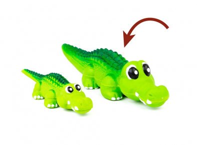 Latex Dog Toy Alligator Squeaker 8.2" Green - Dog Toy - Bud'z