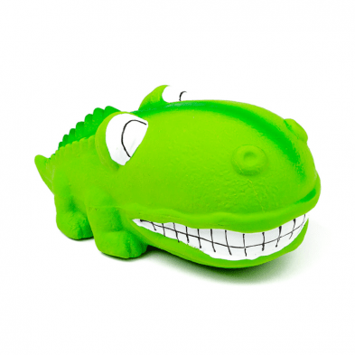Latex Dog Toy Big Snout Alligator Squeaker 7" Green - Dog Toy - Bud'z - PetToba-Bud'z
