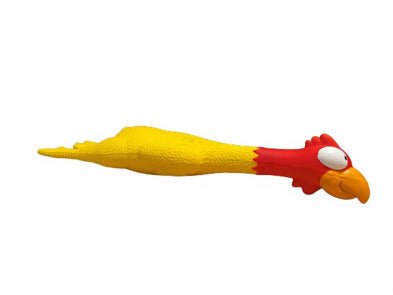 Latex Dog Toy Chicken Squeaker 9.4" Yellow - Dog Toy - Bud'z