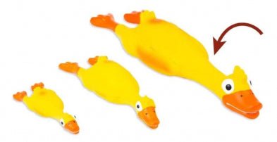 Latex Dog Toy Duck Squeaker 16.9" Yellow - Dog Toy - Bud'z