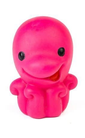 Latex Dog Toy Mini Octopus Squeaker 3.5" Pink - Dog Toy - Bud'z