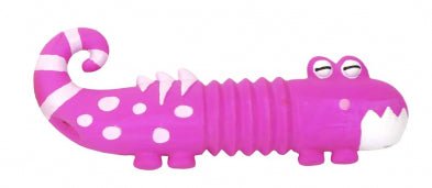Latex Dog Toy with Squeaker Lizzard Pink 5" - Dog Toy - Bud'z