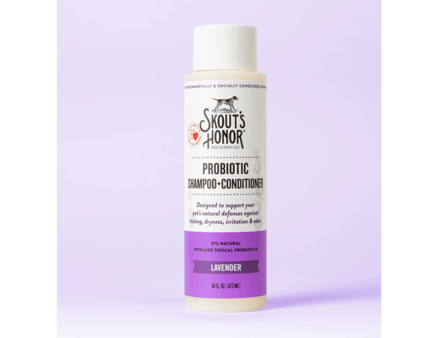 Lavender Probiotic Dog/Cat Shampoo & Conditioner (2-In-1) - Skout's Honor - PetToba-Skout's Honor