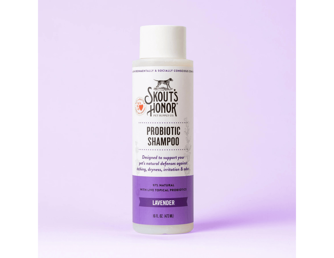 Lavender Probiotic Dog/Cat Shampoo - Skout's Honor