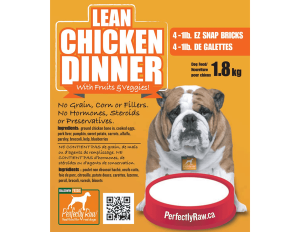 Lean Chicken Dinner With Fruits Veggies Frozen Raw Dog Food Perf PetToba