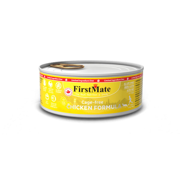 Limited Ingredient – Cage Free Chicken Formula for Cats 5.5oz – 24 Cans - Firstmate - Wet Cat Food