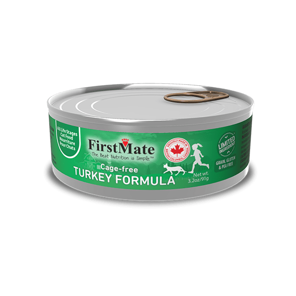 Limited Ingredient Cage Free Turkey Formula for Cats 3.2oz 24 cans- Firstmate - Wet Cat Food - PetToba-FirstMate