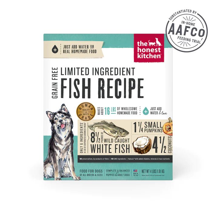 Limited Ingredient Fish & Coconut - Dehydrated/Air-Dried Dog Food - The Honest Kitchen - PetToba-The Honest Kitchen