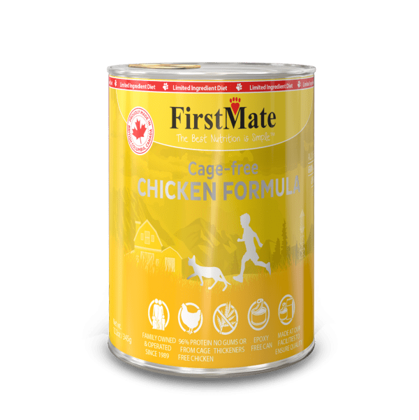Limited Ingredient – Free Run Chicken Formula for Cats 12.2oz – 12 Cans- Firstmate - Wet Cat Food