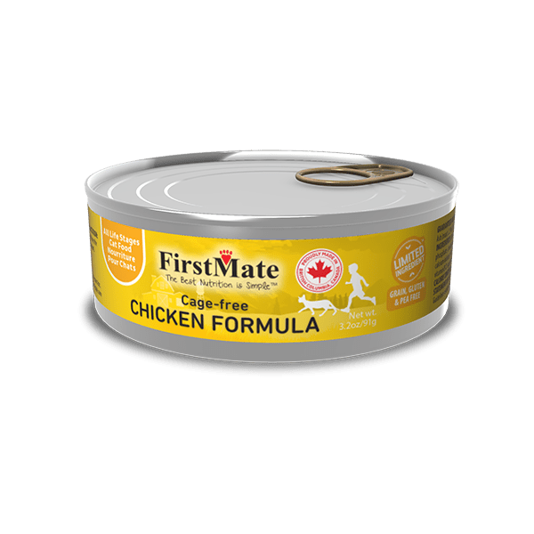 Limited Ingredient – Free Run Chicken Formula for Cats 3.2oz 24 cans  - Firstmate - Wet Cat Food