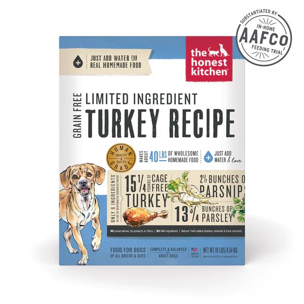 Limited Ingredient Turkey & Parsnip - Dehydrated/Air-Dried Dog Food - The Honest Kitchen - PetToba-The Honest Kitchen