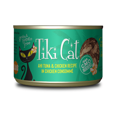 Luau GF Hookena Ahi Tuna Chicken Consumme (2.8 | 6.0 oz ) Wet Cat food - Tiki Cat - PetToba-Tiki Cat