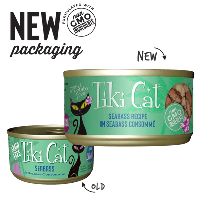 Luau GF Oahu Seabass (2.8 oz/6.0 oz) Cat Wet Food - Tiki Cat - PetToba-Tiki Cat