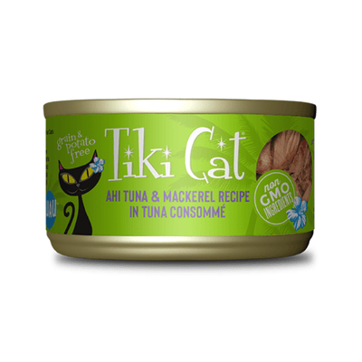 Luau GF Papeekeo Ahi Tuna Mackerel (2.8 | 6.0 oz ) Wet Cat food - Tiki Cat - PetToba-Tiki Cat