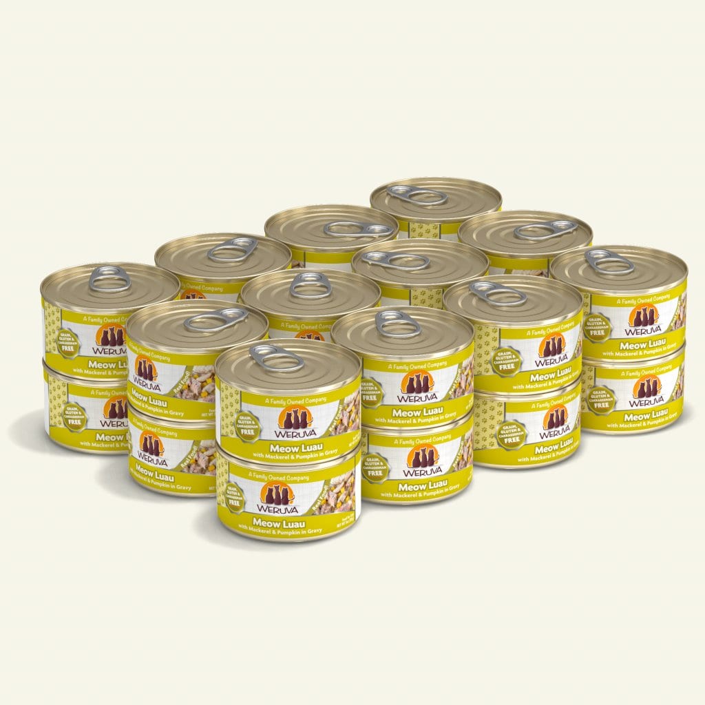 Meow Luau (Mackerel & Pumpkin in Gravy) Canned Cat Food (3.0 oz Can/5.5 oz Can) - Weruva - PetToba-Weruva