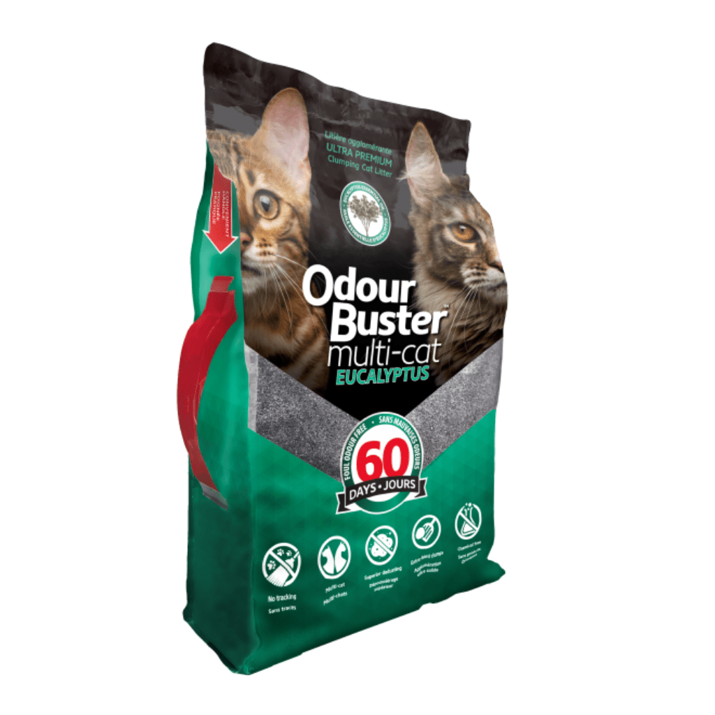 Multi-Cat with Eucalyptus Clumping Cat Litter 12 kg - Odour Buster - PetToba-Odour Buster