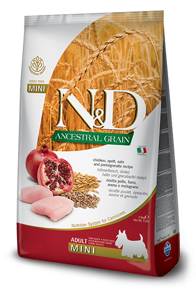 N&D Ancestral Grain Chicken & Pomegranate Adult Mini - Dry Dog Food - Farmina