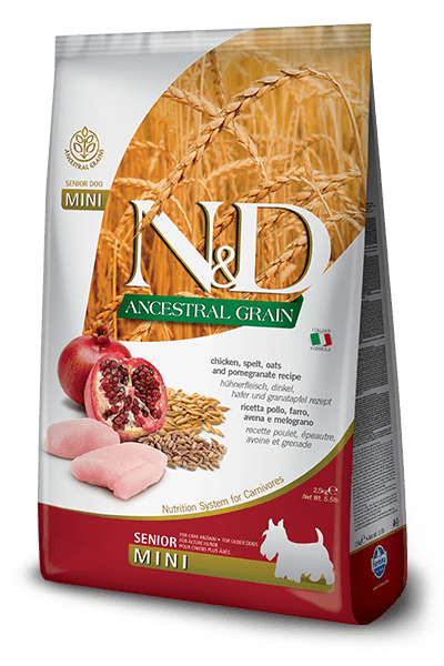N&D Ancestral Grain Chicken & Pomegranate Senior Mini - Dry Dog Food - Farmina