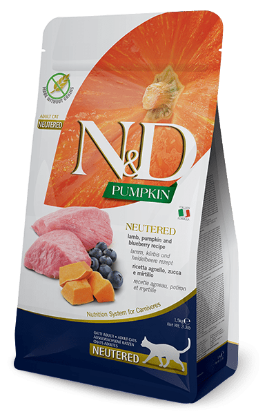 N&D Neutered, Lamb, Pumpkin And Blueberry Adult - Dry Cat Food - Farmina - PetToba-Farmina