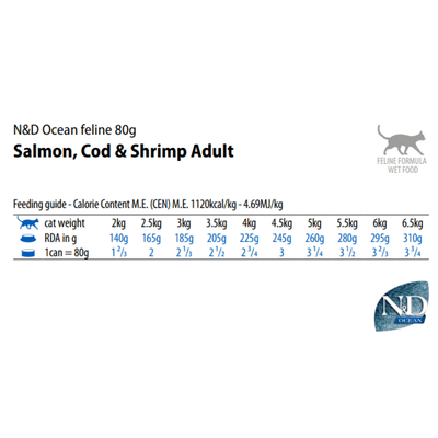 N&D Ocean Adult Salmon, Cod & Shrimp - Wet Cat Food - Farmina - PetToba-Farmina
