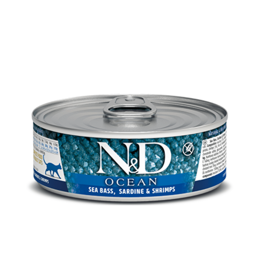 N&D Ocean Adult Sea Bass, Sardines & Shrimp - Wet Cat Food - Farmina - PetToba-Farmina