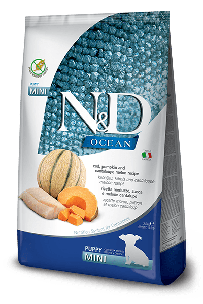 N&D Ocean Cod, Pumpkin And Cantaloupe Melon Puppy Mini - Dry Dog Food - Farmina