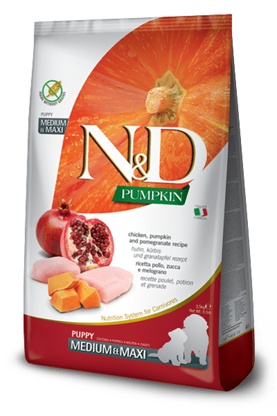 N&D Pumpkin Chicken, Pumpkin And Pomegranate Puppy Medium & Maxi - Dry Dog Food - Farmina