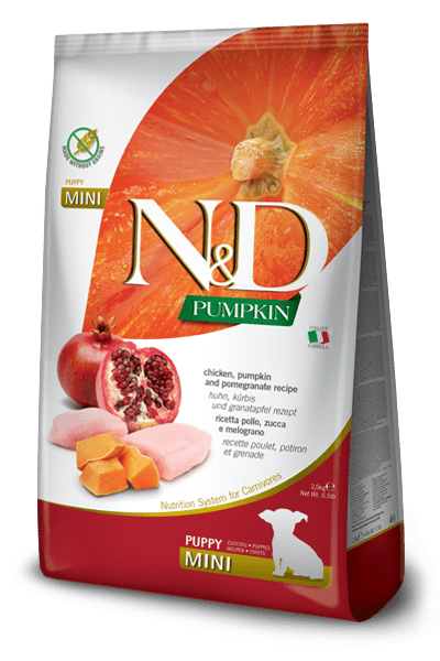 N&D Pumpkin Chicken, Pumpkin And Pomegranate Puppy Mini - Dry Dog Food - Farmina - PetToba-Farmina