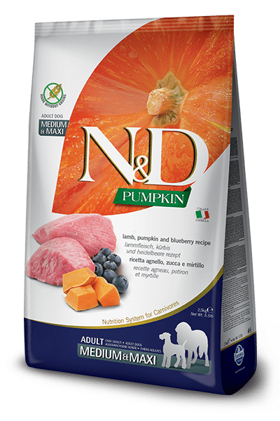 N&D Pumpkin Lamb & Blueberry Adult Medium & Maxi - Dry Dog Food - Farmina