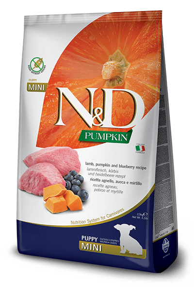 N&D Pumpkin Lamb & Blueberry Puppy Mini - Dry Dog Food - Farmina