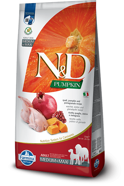 N&D Pumpkin Quail & Pomegranate Adult Medium & Maxi - Dry Dog Food - Farmina