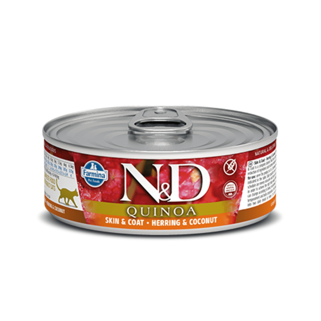 N&D Quinoa Adult Skin & Coat Herring & Coconut - Wet Cat Food - Farmina - PetToba-Farmina