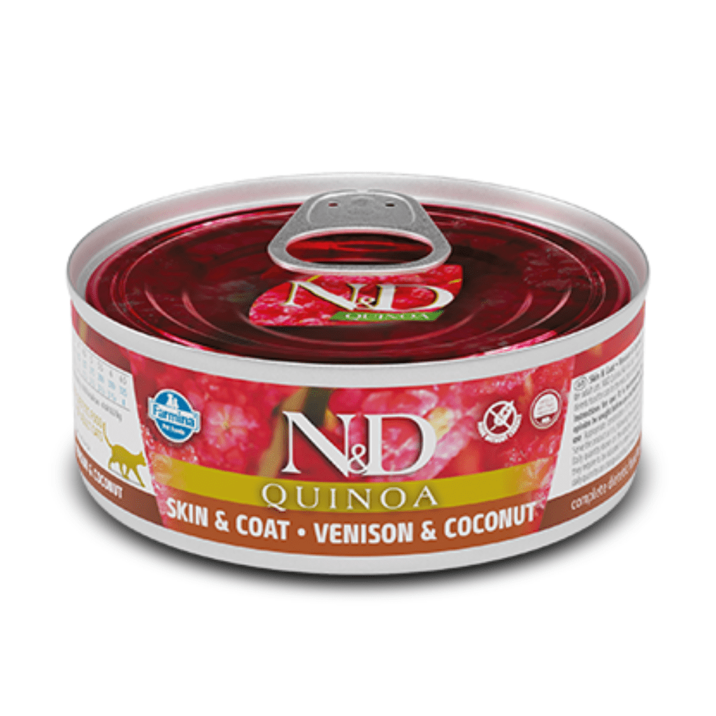 N&D Quinoa Adult Skin & Coat Venison & Coconut - Wet Cat Food - Farmina - PetToba-Farmina