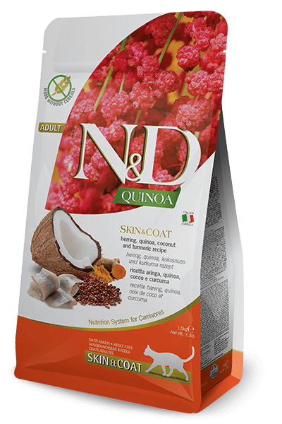 N&D Quinoa Skin And Coat Herring - Dry Cat Food - Farmina - PetToba-Farmina