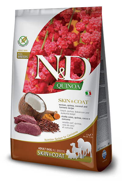 N&D Quinoa Skin & Coat Venision - Dry Dog Food - Farmina