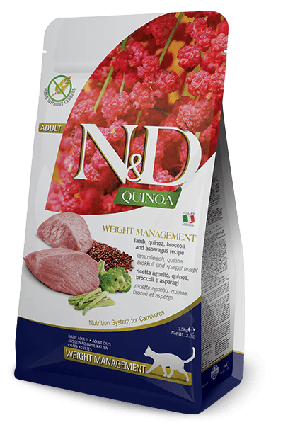 N&D Quinoa Weight Management Lamb - Dry Cat Food - Farmina