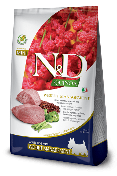 N&D Quinoa Weight Management Lamb Mini - Dry Dog Food - Farmina - PetToba - Farmina