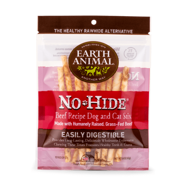 NoHide Chew Grass Fed Beef Stix (10pk) - Dog Chews - Earth Animal